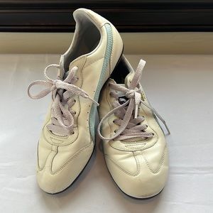 Vintage Puma Sneakers - Cream, Light Blue, Purple